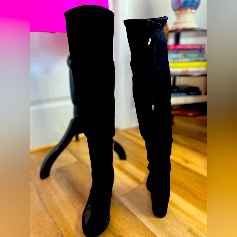 Marc Fisher LTD Womens Okun Faux Suede Dressy Thigh-High Boots